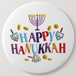 Lyckliga Hanukkah Knapp