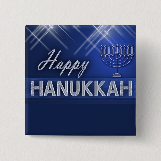 Lyckliga Hanukkah Knapp (Framsida)