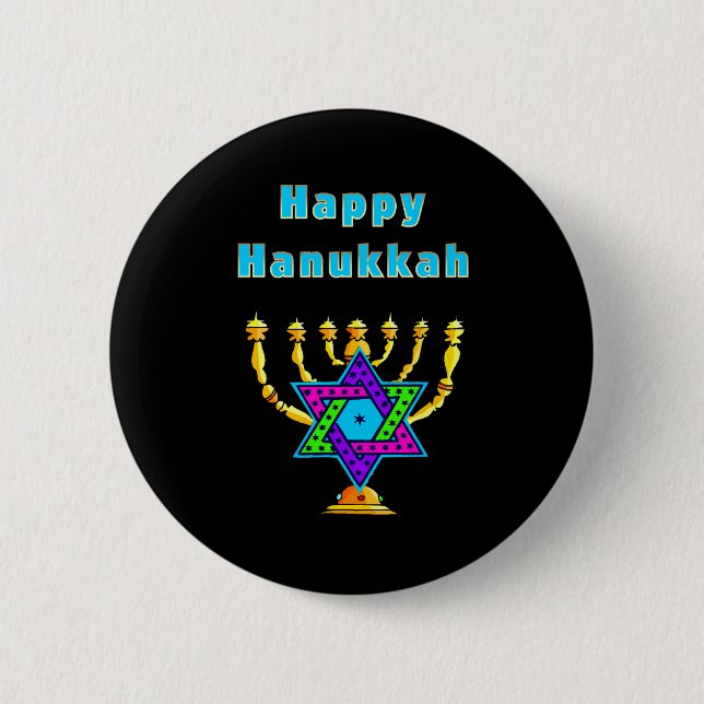 Lyckliga Hanukkah Knapp (Framsida)