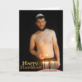 Lyckliga Hanukkah - Noah (underkläderen) Helgkort