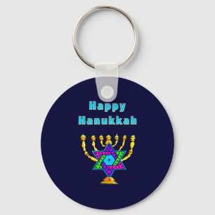 Lyckliga Hanukkah Nyckelring