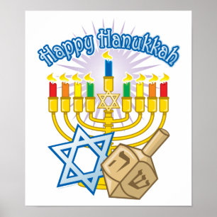 Lyckliga Hanukkah Poster
