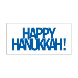Lyckliga Hanukkah! Självfärgande Stämpel