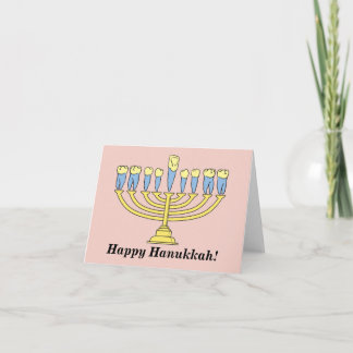 "Lyckliga Hanukkah" tandkort Helgkort