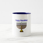 Lyckliga Hanukkah Två-Tonad Mugg<br><div class="desc">Hanukkah mugg</div>