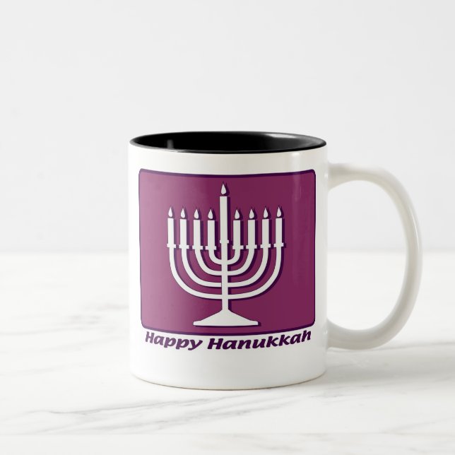 Lyckliga Hanukkah Två-Tonad Mugg (Höger)