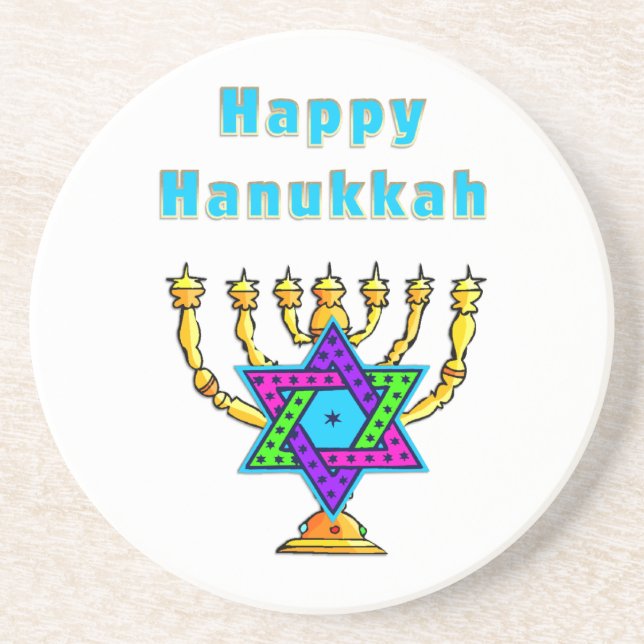 Lyckliga Hanukkah Underlägg Sandsten (Framsidan)