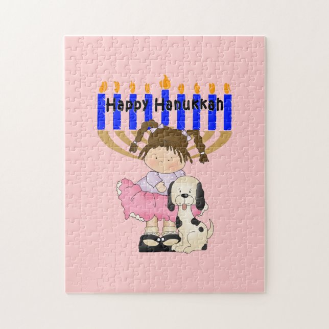 Lyckliga Hanukkah vänner Pussel (Vertikal)