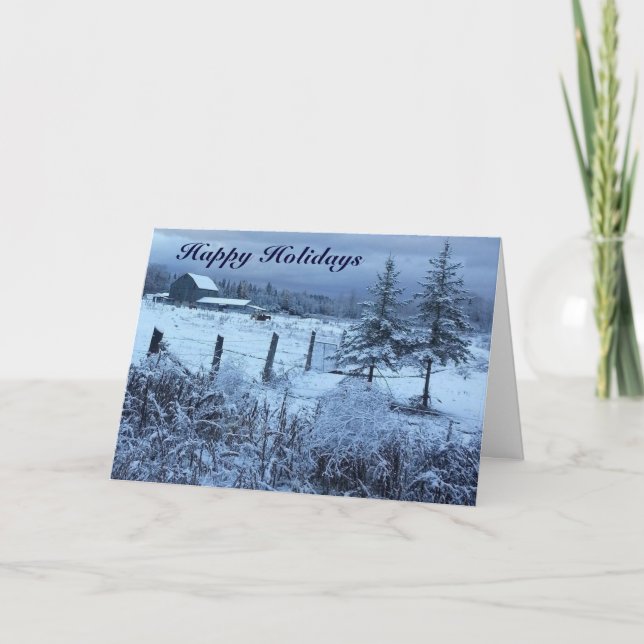 Lyckliga helgdaghälsningar helgkort (Framsida)