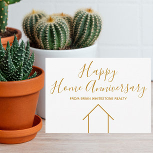 Lyckliga Hem Jubileum Fastighetsbolag Guld Kort