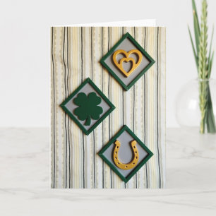 Lyckliga Hjärtans Shamrock Konstkort Kort