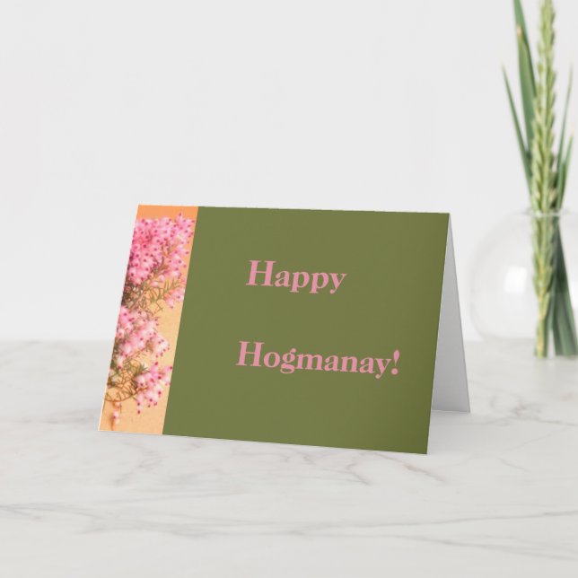 Lyckliga Hogmanay! Helgkort (Framsida)