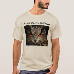 Lyckliga Hoot'in Halloween T Shirt