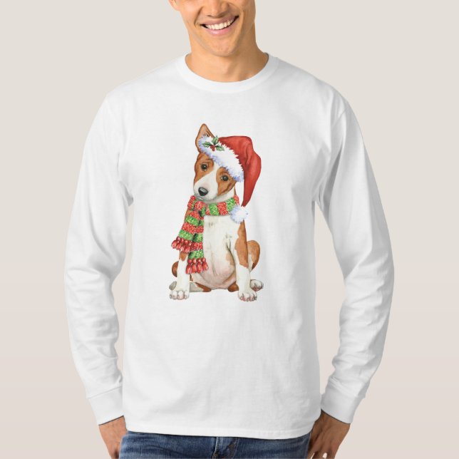Lyckliga Howliday Basenji Tee (Framsida)