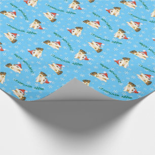 Lyckliga Howliday binder foxterrier Presentpapper
