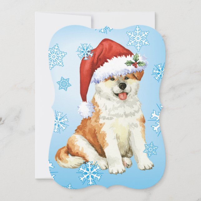 Lyckliga Howlidays Akita Julkort (Framsida)