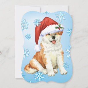 Lyckliga Howlidays Akita Julkort