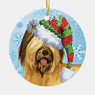 Lyckliga Howlidays Briard Julgransprydnad Keramik