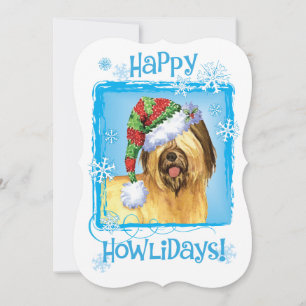 Lyckliga Howlidays Briard Julkort