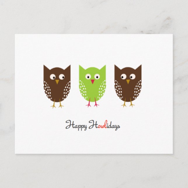 Lyckliga Howlidays Helg Vykort (Framsida)