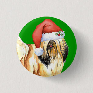Lyckliga Howlidays Lhasa Apso Knapp