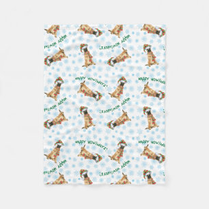 Lyckliga Howlidays Malinois Fleecefilt
