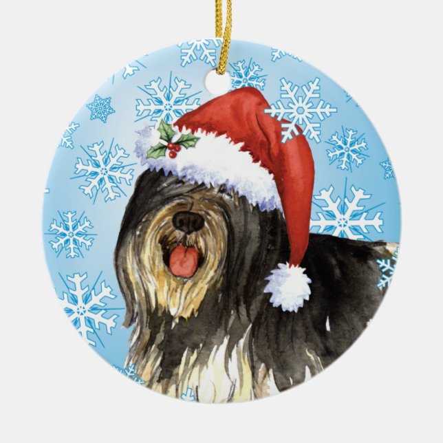Lyckliga Howlidays PON Julgransprydnad Keramik (Framsidan)
