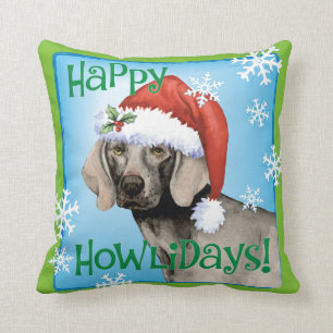 Lyckliga Howlidays Weimaraner Kudde