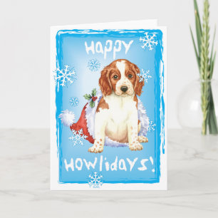 Lyckliga Howlidays Welshie Helgkort