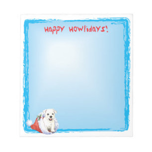 Lyckliga Howlidays Westie Anteckningsblock