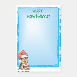 Lyckliga Howlidays Yorkie Post-it Block