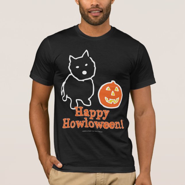 Lyckliga Howloween Tee Shirt (Framsida)