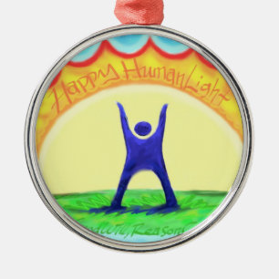 Lyckliga HumanLight Julgransprydnad Metall