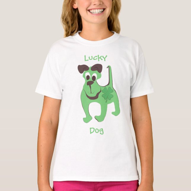 Lyckliga Hund T Shirt (Framsida)