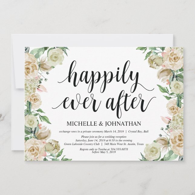 Lyckliga i alla sina dagar, Bröllopsfirande efter  Inbjudningar (Framsida)