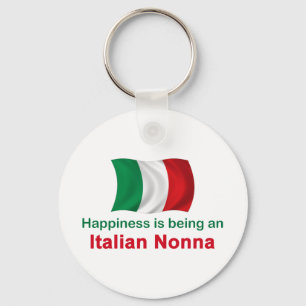 Lyckliga italienska Nonna Nyckelring