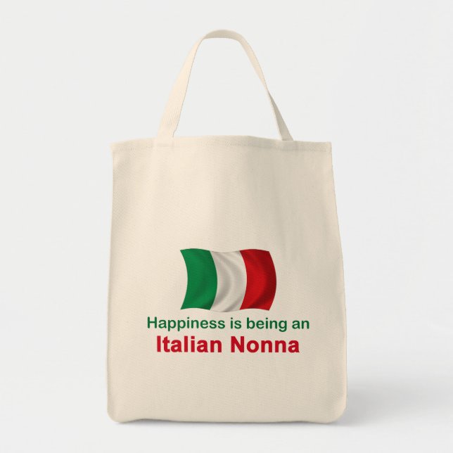Lyckliga italienska Nonna Tygkasse (Framsidan)