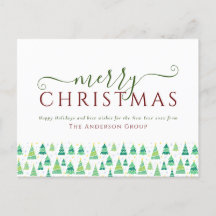 Lyckliga Julgranar Företagskort