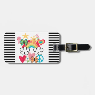 Lyckliga klotter bagagebricka