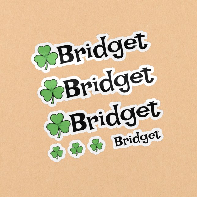 Lyckliga Klöver Namndekaler Klistermärken (Lucky clover name labels.)