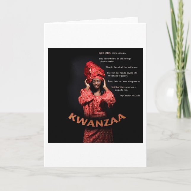 Lyckliga Kwanzaa 321 Helgkort (Framsida)