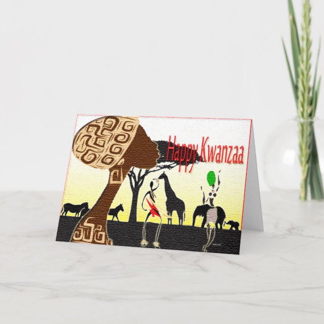 Lyckliga Kwanzaa Helgkort (Framsida)