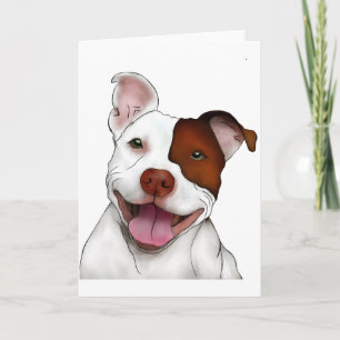 Lyckliga le Pitbull Kort