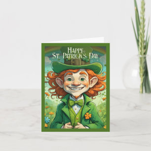 Lyckliga Leenden på St. Patricks Dag Kort