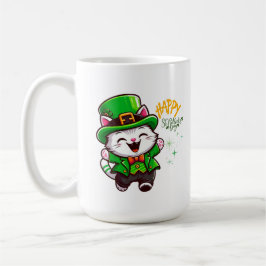 Lyckliga Leprechaun Katt Kaffemugg
