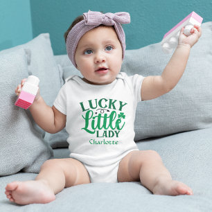 Lyckliga lilla dam St Patricks Day Personlig T Shirt