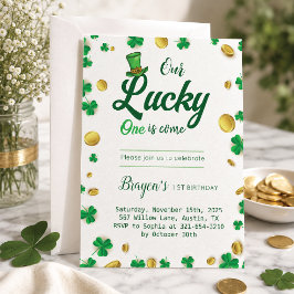 Lyckliga lilla en – St. Patrick's Day Baby Shower Inbjudningar