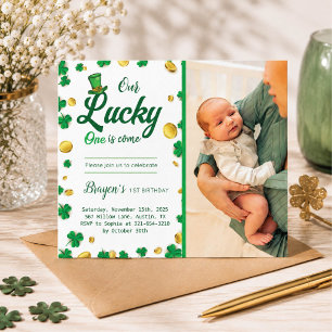 Lyckliga lilla en – St. Patrick's Day babyfest Inbjudningar
