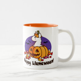 Lyckliga Llamaween Två-Tonad Mugg