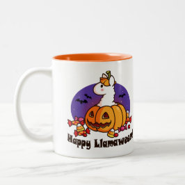 Lyckliga Llamaween Två-Tonad Mugg